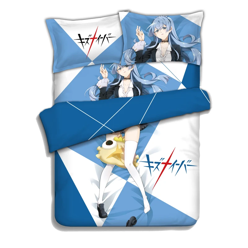 

Japanese Anime Kiznaiver Sonozaki Noriko Bedding Sheet Bedding Sets Bedcover Pillow Case 4PCS