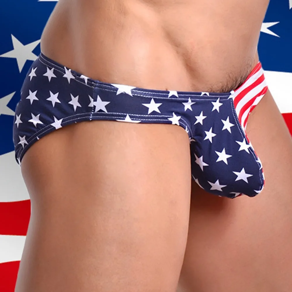 Men's Triangle Underwear Breathable Sexy Explosive Pants Stars Pattern Low Waist Comfortable Briefs S-XL 4 Sizes |