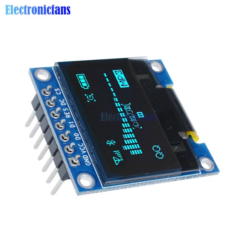 Синий 3 5 в 0 96 &quot0 дюйма O светодиодный модуль 128X64 ЖК дисплей для Arduino IIC I2C общаться