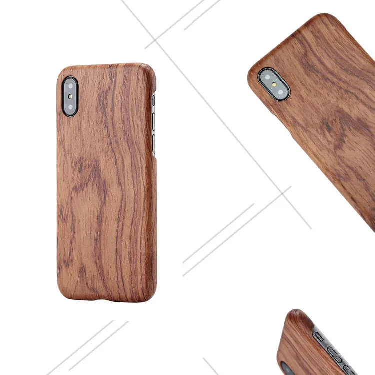 Натуральный Деревянный чехол для телефона для iphone X для iphone 8 Plus для iphone 8 чехол бамбуковый/орех/палисандр/Черное ледяное дерево/абрикос