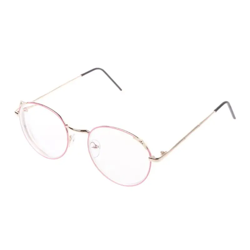 Pink Gold Женские Ретро в форме кошачьих глаз близорукость окуляры Оптический круглый очки плоское зеркало-1,0-1,5-2,0-2,5-3,0-3,5-4,0-4,5-5,0-5,5-6,0 - Цвет оправы: Pink Gold