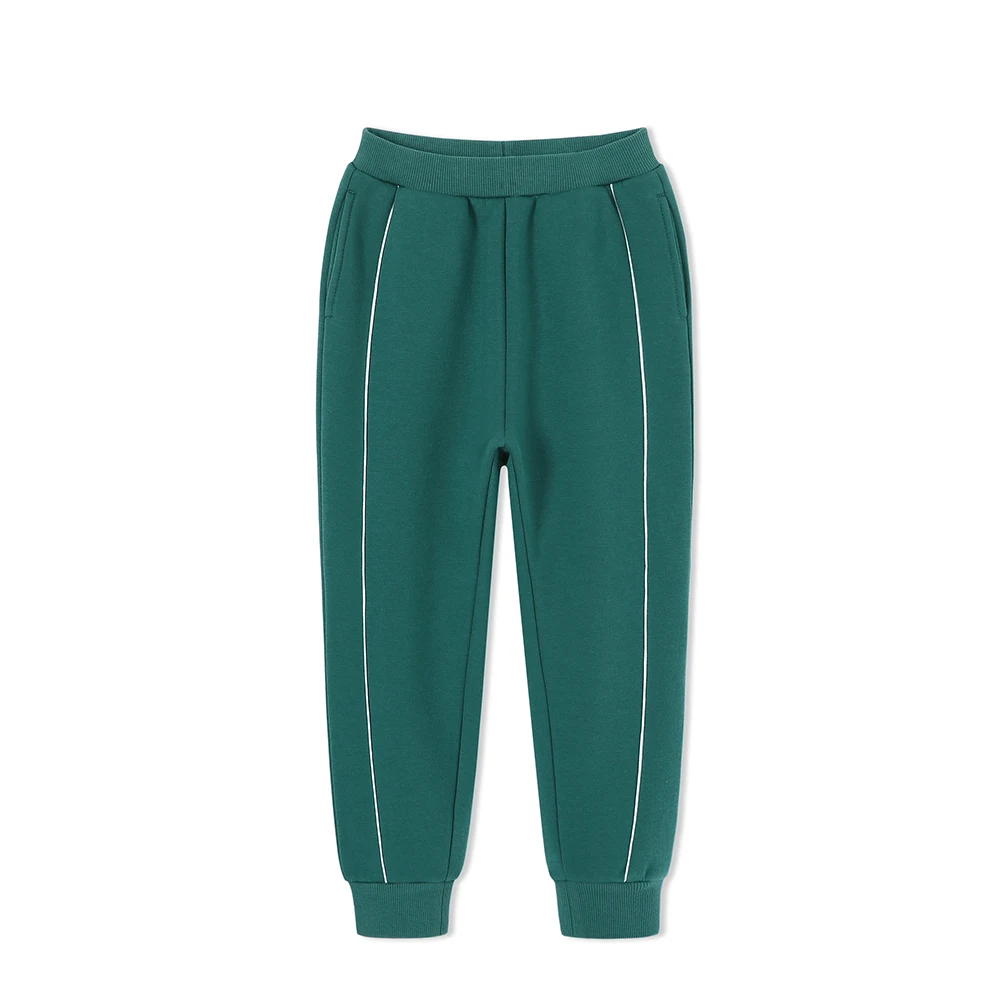 medium green Balabala/модные штаны для мальчиков; спортивные штаны; свободные брюки карандаш с подкладкой и завязками; утепленные брюки для мальчиков - Цвет: medium green