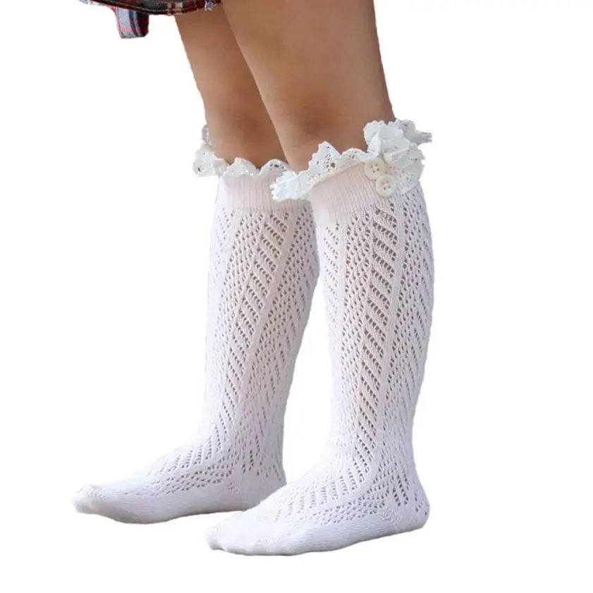 Потрясающие вязаные гетры с пуговицами для маленьких девочек укороченные сапоги