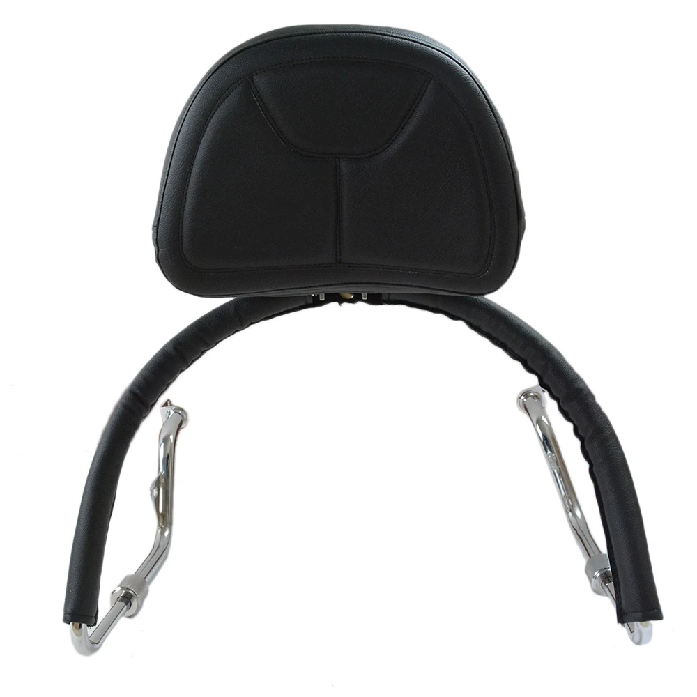 Черная Кожаная Мотоциклетная регулируемая спинка сиденья водителя для Goldwing GL1800