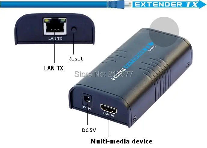 &quotДополнительный V3.0 передатчик (Tx)&quot &quotLKV373A 1080P HDMI Сетевой удлинитель 100 120 м