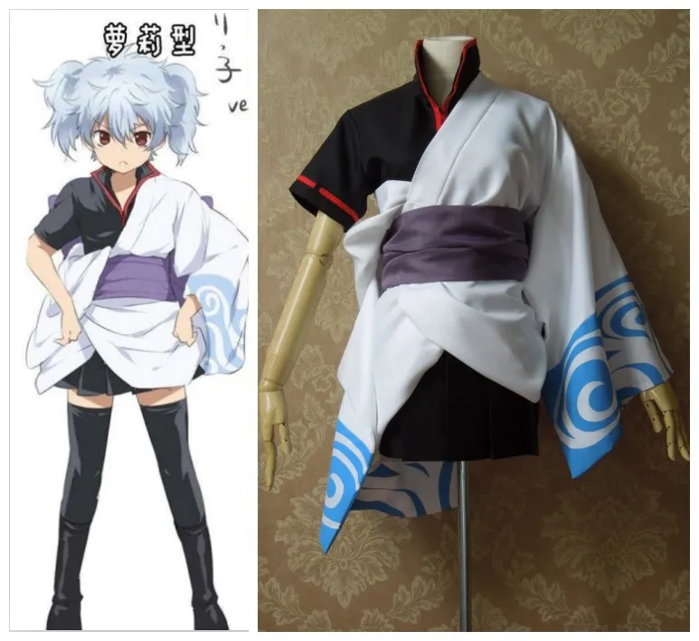 

Кимоно для косплея Gintama Gintoki Sakata, сексуальное кимоно Лолиты с разворотом, костюмы для косплея