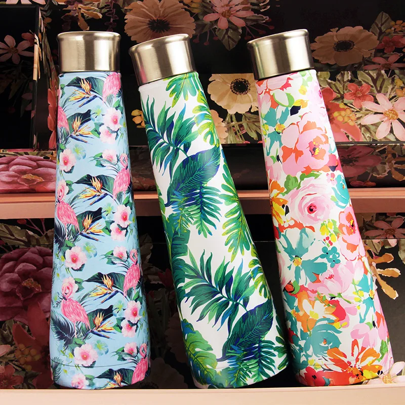 

Plantain Flamingo II Coke Bottle Star Series Cup Mug Cup Creative Lady Double vacuum Insulation Cup sport water cup