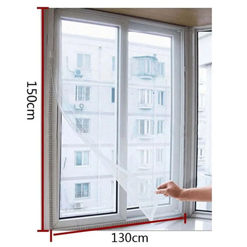 

Mosquito Net Window Flying Curtain Insect Netting Mesh Screen Self-adhesive Anti-mosquito Door Fly Nets Mosquito Repellent D5