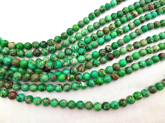 Яшма 8 мм ювелирные изделия из аква-Терра яшма круглые бирюзовые бусины