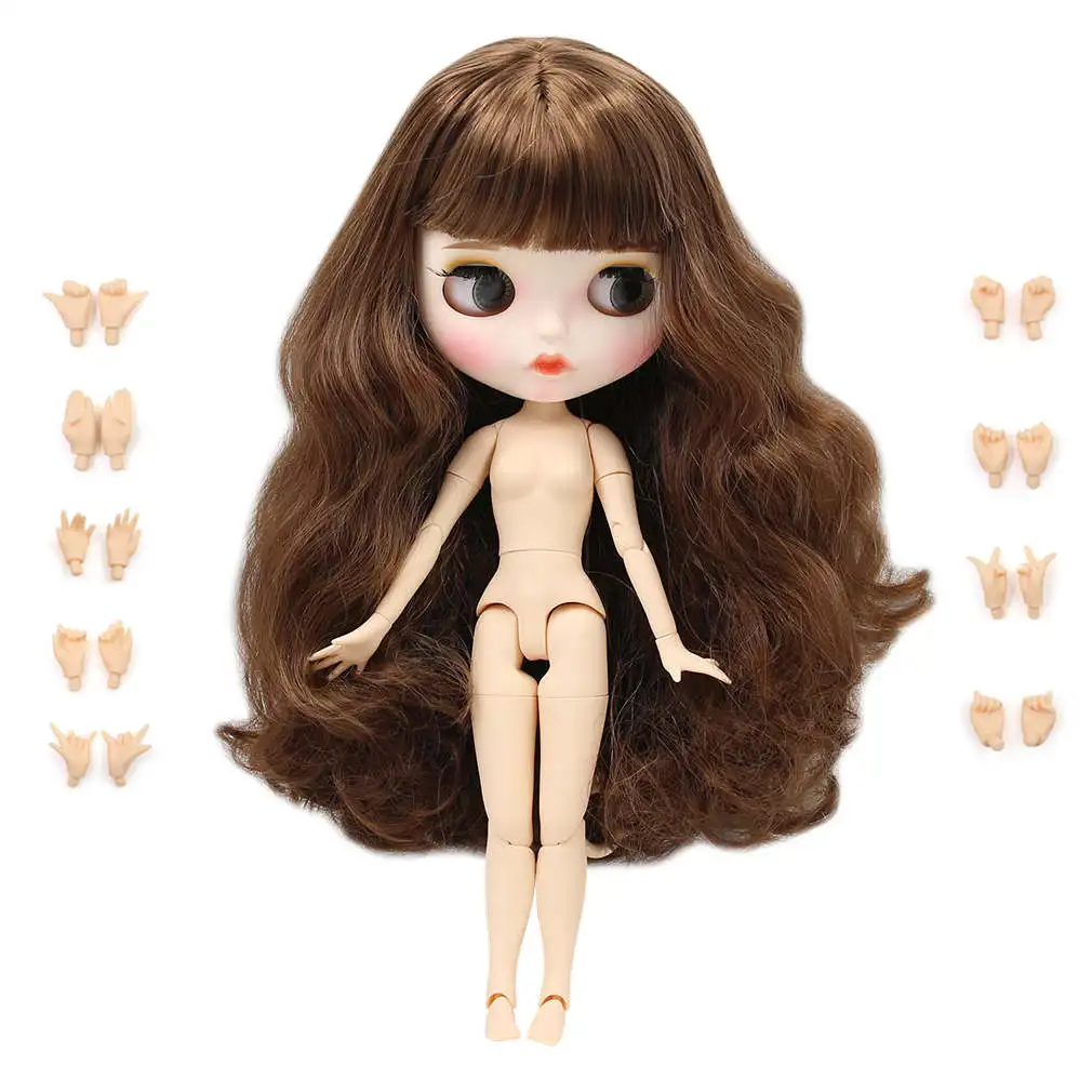 white skin Ледяная фабрика Blyth кукла шарнир тело DIY игрушки BJD 30 см 1/6 модные куклы девочка подарок Специальное предложение на продажу - Цвет: white skin