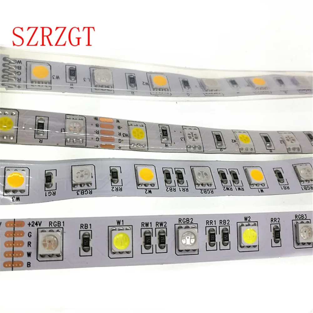 Водонепроницаемая светодиодная ленсветильник 1 рулон 5 м 12 В 5050 RGB RGBW RGBWW розовая