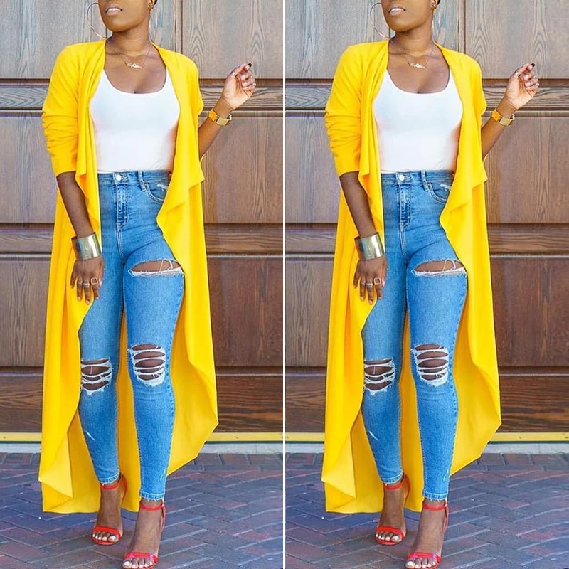 Женская куртка необычная женская верхняя одежда Осеннее свободное кимоно с