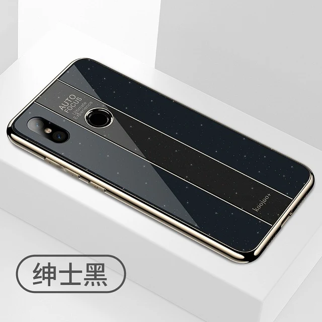 Black Для Xiao mi Red mi Note 7 5 6 чехол Роскошный TPU Edge+ Жесткий PC оргстекло защитный чехол на заднюю панель для mi x 2 2S Play Phone shell - Цвет: Black