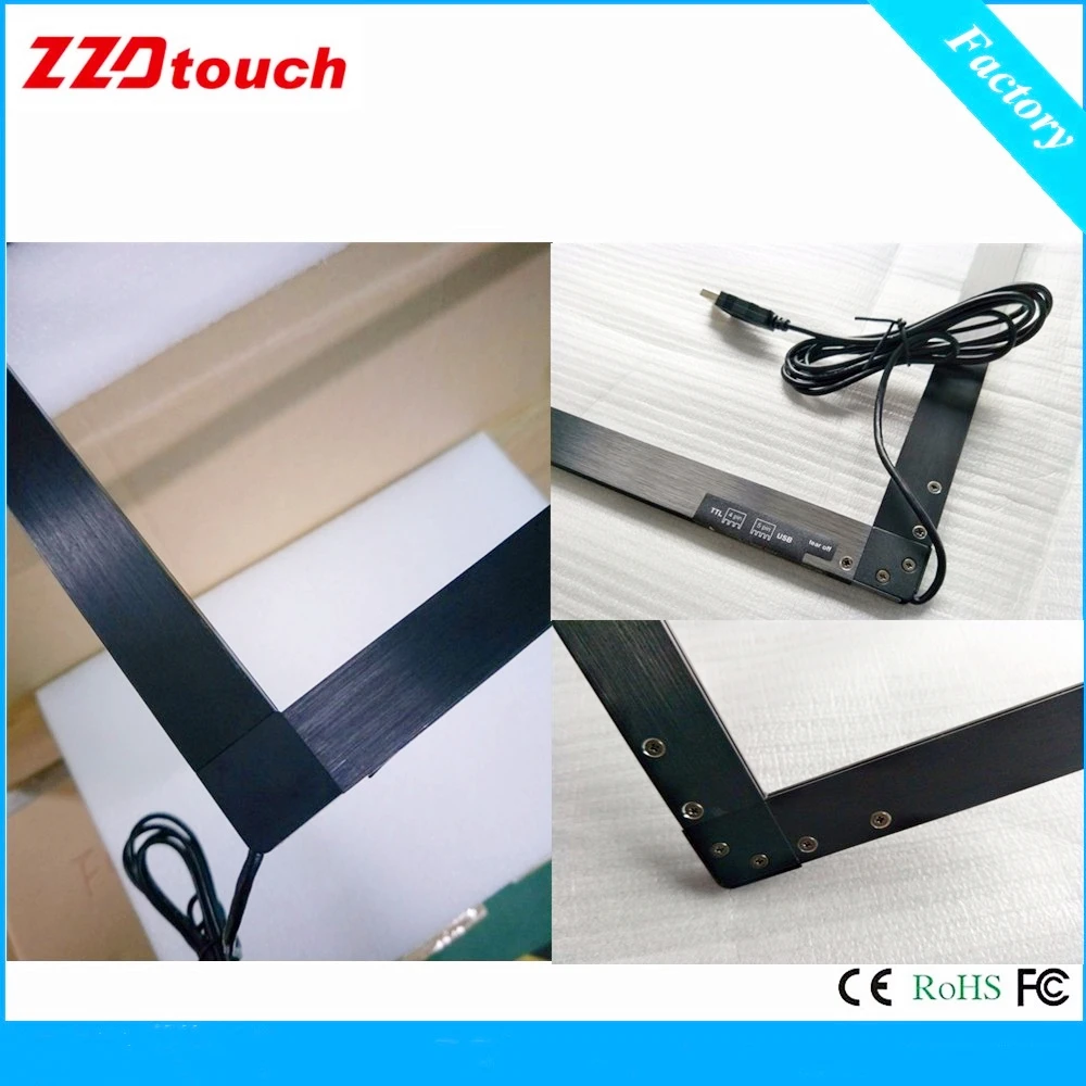 ZZDtouch 55 дюймов ИК сенсорная рамка 10 20 точек usb инфракрасный сенсорный экран панель мульти сенсорный экран Накладка для сенсорного монитора ПК