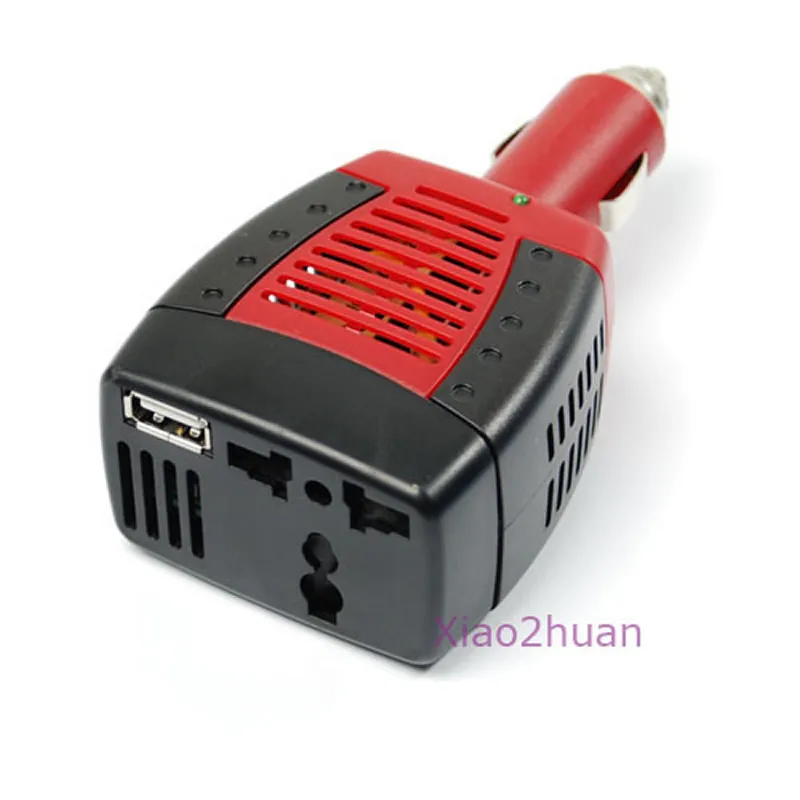 

Auto 75W Power Inverter DC 12V to 220V AC Socket Car Converter Cigarette Lighter USB Ports Car Inverter Charger Adapter H8WE