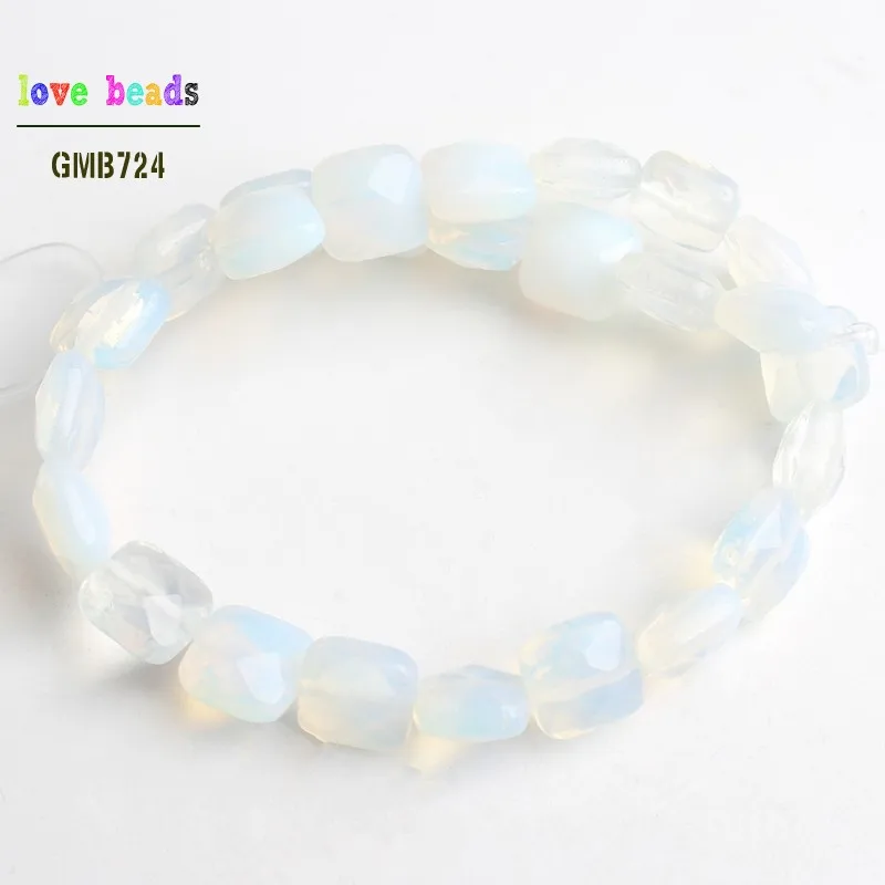 Граненые опаловые бусины из натурального камня 8*8 мм кварца вишни опала