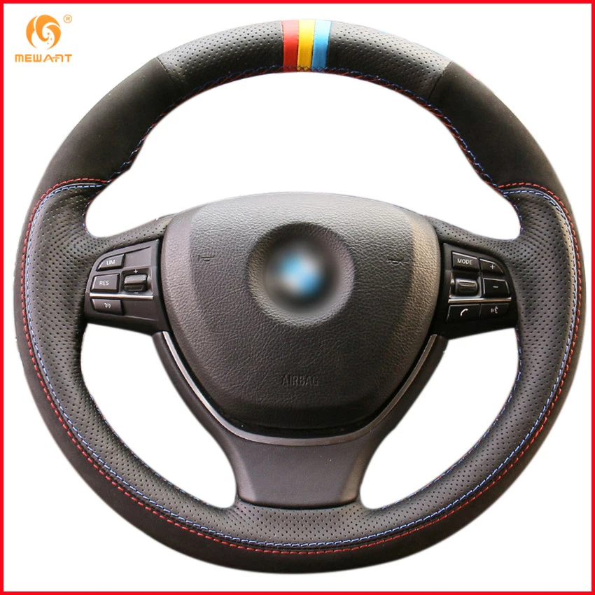 MEWANT черная натуральная кожа замша для BMW F10 2014 520i 528i 2013 730Li 740Li 750Li запчасти|car steering