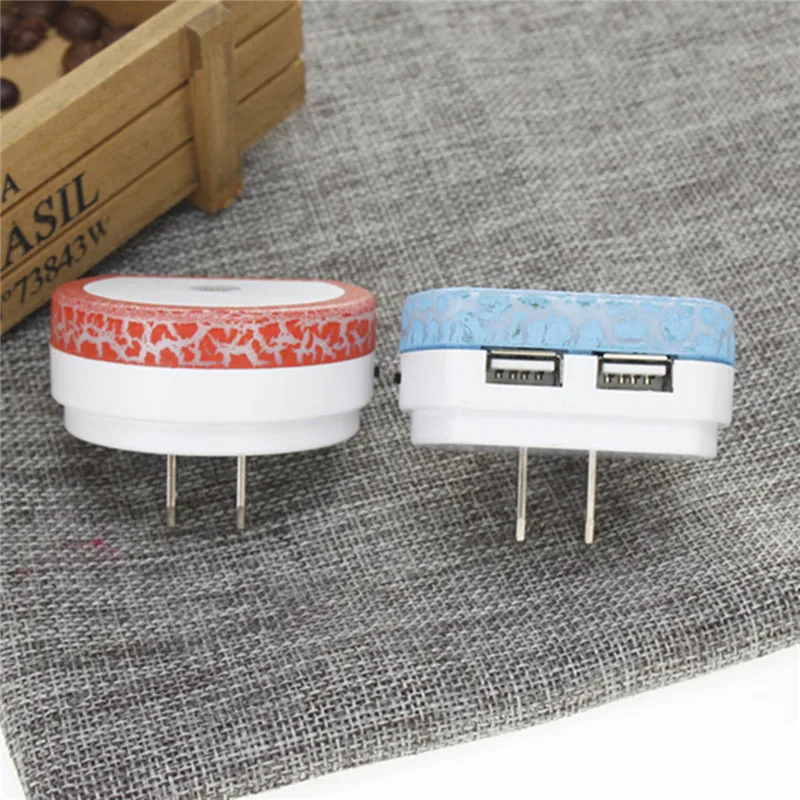 Новый светильник с датчиком светодиодный ночник двойным usb портом 5 в 1 А Домашний