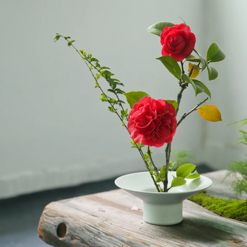 Zen Japanese Flower Pot Vase Ceramic Coarse Pottery Tea Room Kung Fu Set Arrangement Creative Vintage Home Decor New | Дом и сад