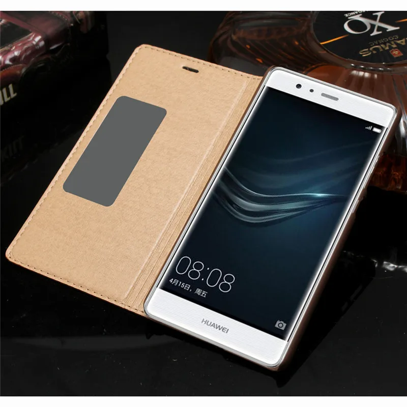 Чехлы CYBORIS для Huawei Ascend P9 5 2 &quotСмарт-вид окно откидная крышка Роскошный чехол из