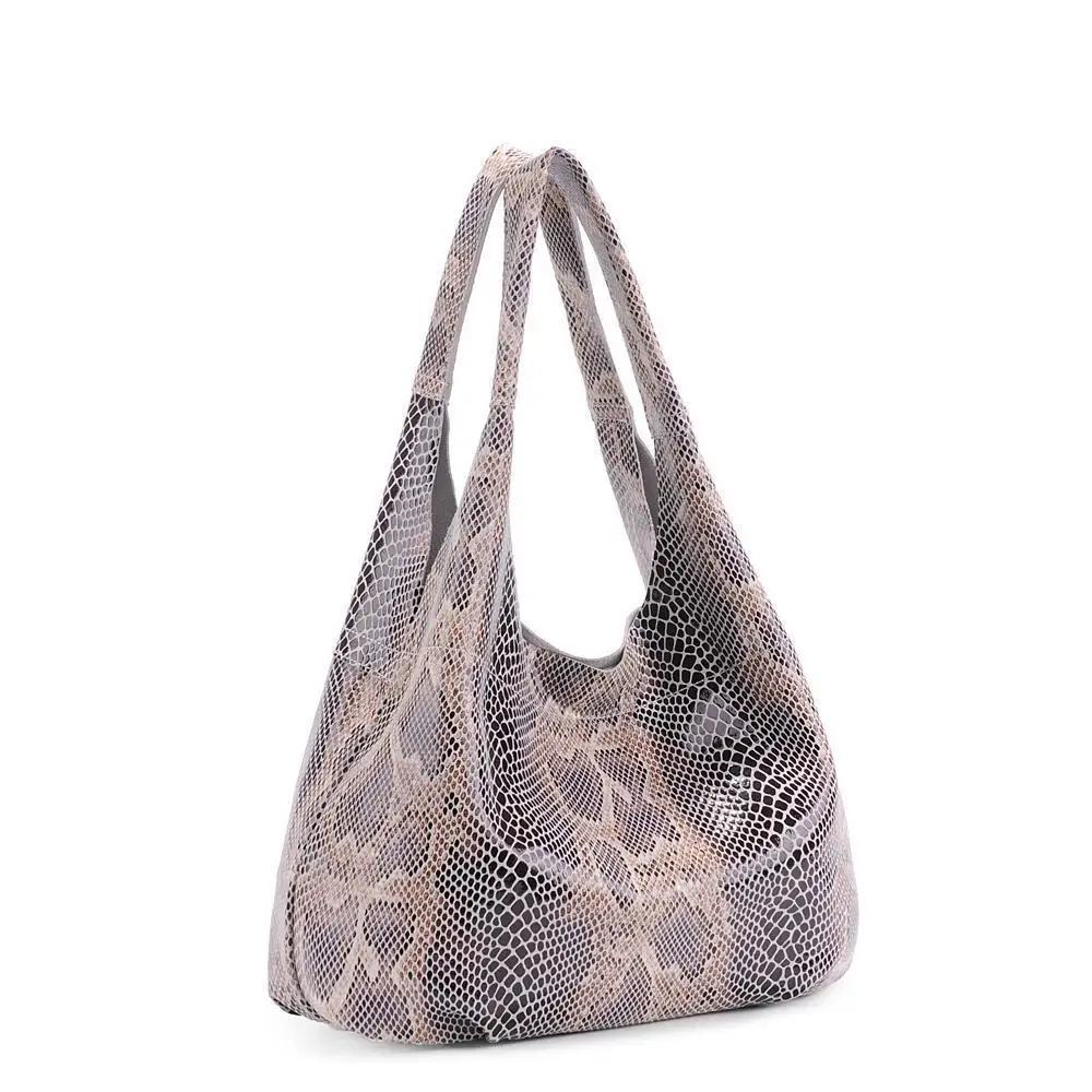 Женская сумка из натуральной кожи с текстурой змеиной | Багаж и сумки