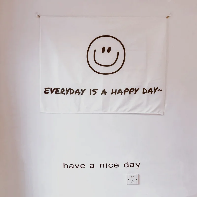 Письмо смайлик гобелен простой Спальня украшение студия кафе магазин одежды комната фон украшение для спальни