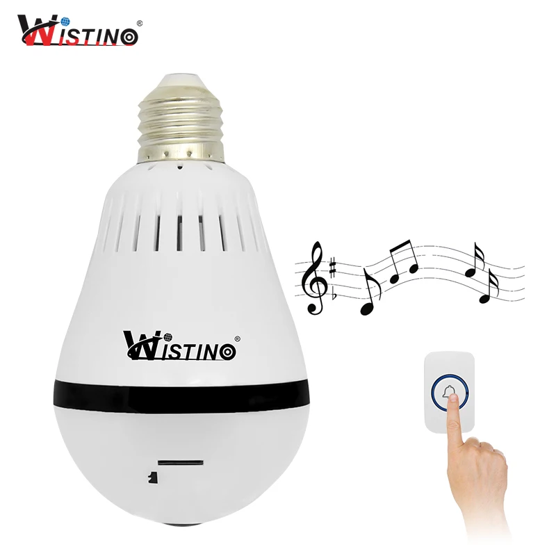 Wistino 960P Беспроводная IP камера лампа беспроводная Wi Fi для дверного звонка CCTV