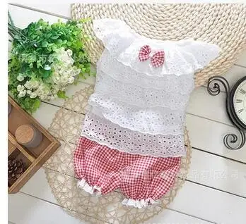 2 комплекта летней детской одежды для маленьких девочек От 1 до лет костюм в