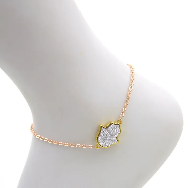 WELLMORE золотые браслеты-цепочки для женщин простые каменные браслеты дешевые