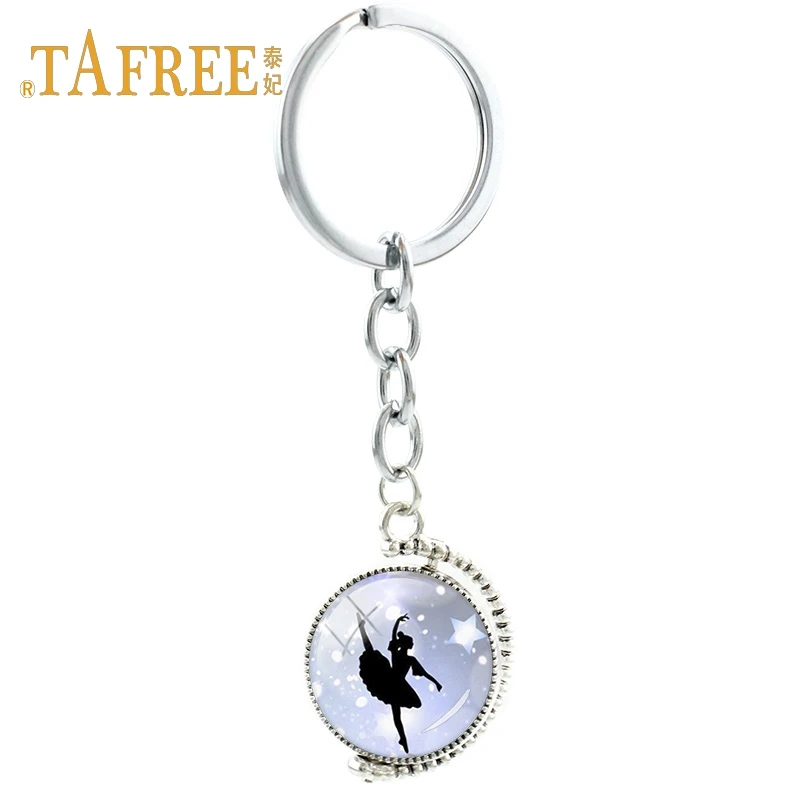 TAFREE модный двухсторонний брелок для ключей танцор кольцо ирландский
