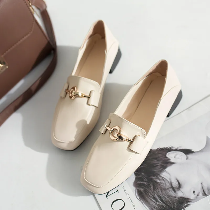 Hot Sale Leather Shoes Women 2019 New Autumn Casual Heels Comfortable Non-slip Fashion Retro Student Oxfords | Обувь