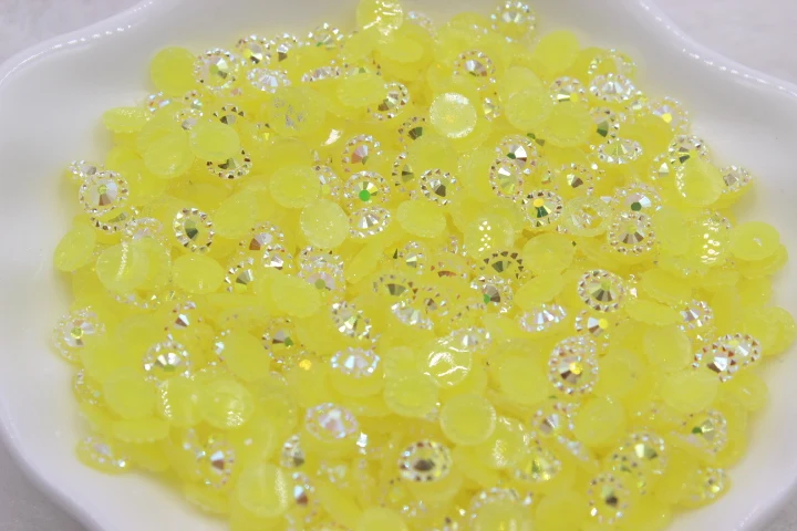 Бесплатная доставка 4 мм стразы из смолы в форме подсолнуха желе ab цвета 1000 шт./лот