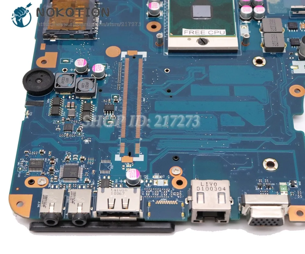 Материнская плата NOKOTION для ноутбука Toshiba Satellite L500 L550 K000093620 KSWAA без графического