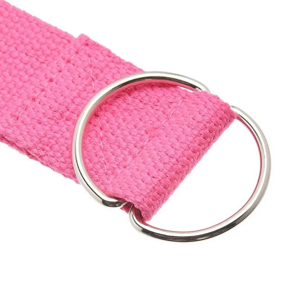 Multi-Warna Tali Yoga Warna D-Ring Latihan Kebugaran Gym Rope Gambar Pinggang Leg Resistance kebugaran Band Kapas