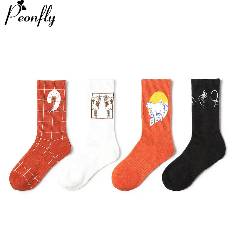 PEONFLY Harajuku счастливые мужские носки Новые детские с мультяшными рисунками