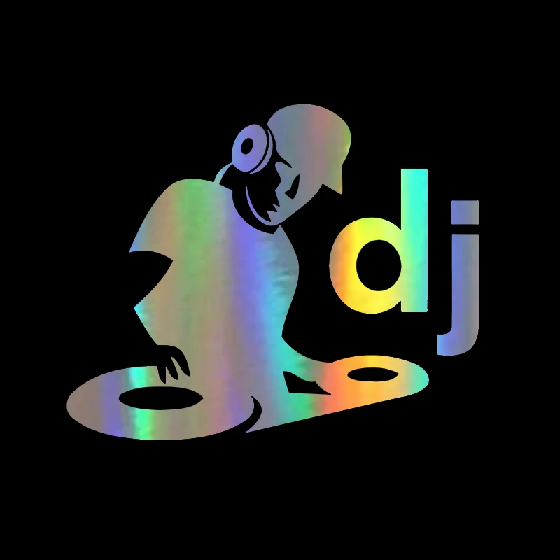 Музыкальный клуб DJ отражающий персонализированный автомобильный стикер 14*11 5 см