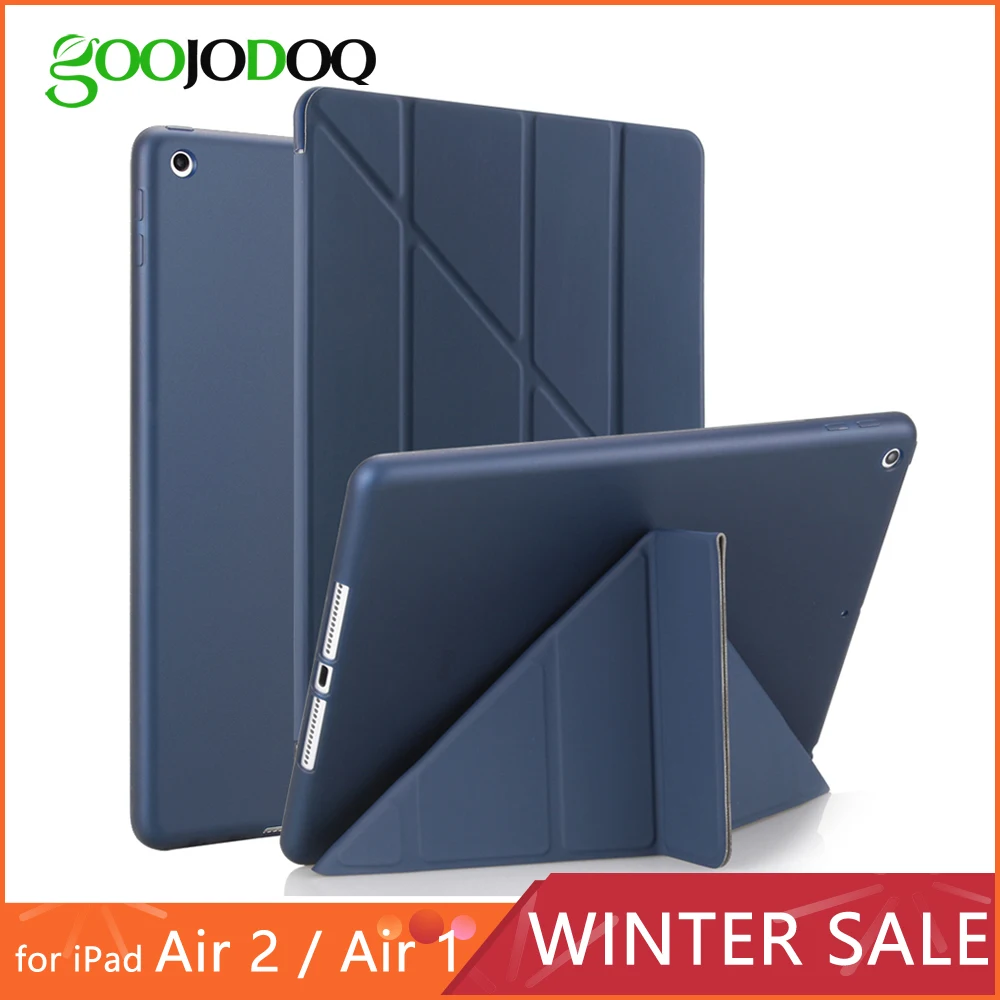 Для iPad Air 2 / 1 чехол для планшета Ультра тонкий кожаный PU + силиконовый мягкий