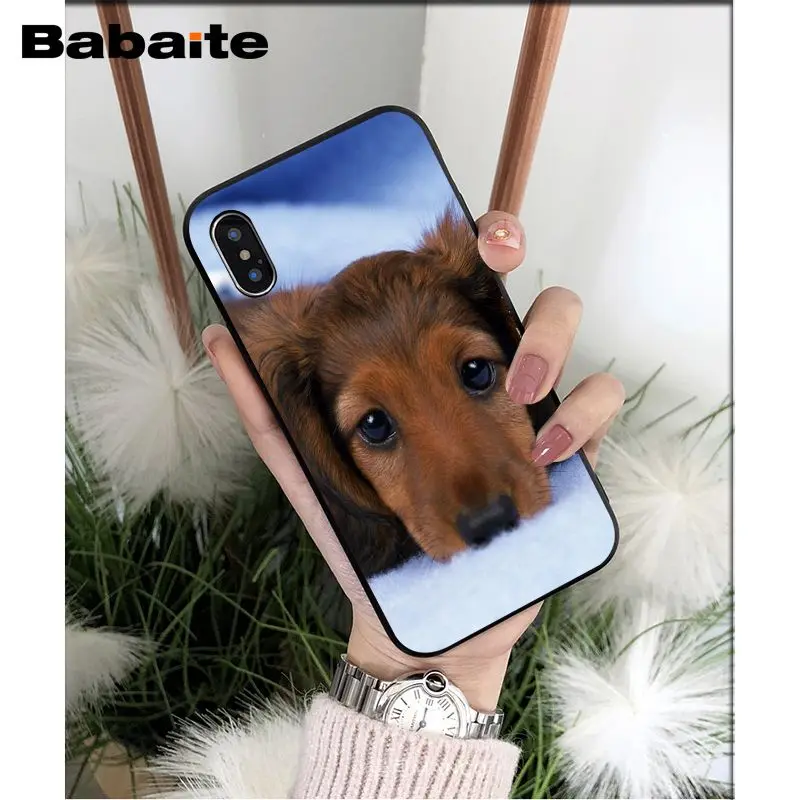 Babaite Такса Собаки красивые аксессуары типа сделай сам для телефона чехол Apple iPhone 8