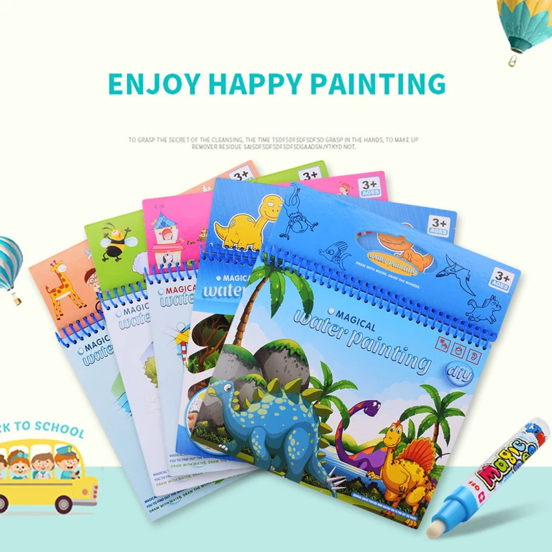 Волшебная водная книга для рисования животные Микки Маус раскраска Магические