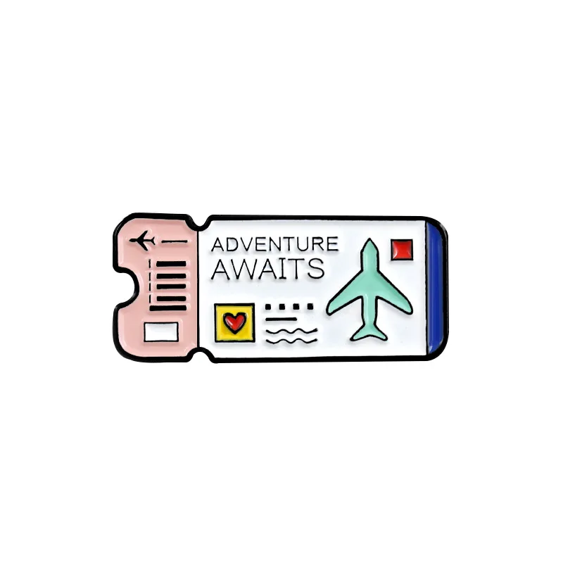 Новая брошь в виде билета на самолете аксессуары для путешествий|Броши| |