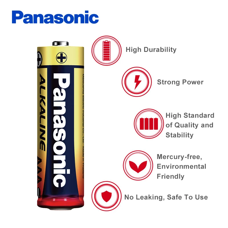 8 шт./лот щелочные батареи Panasonic AAA сухая батарея aaa 1 5 В для пульта дистанционного