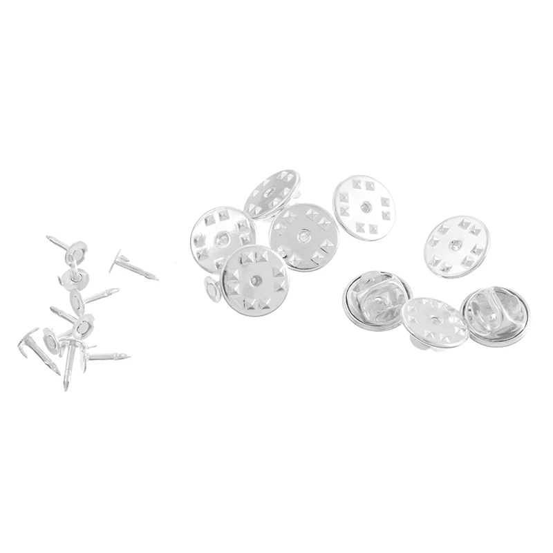 MJartoria 200 Наборы Серебряный Цвет Галстук Tac Pad &amp Tie Squeeze Pins подходят самодельные