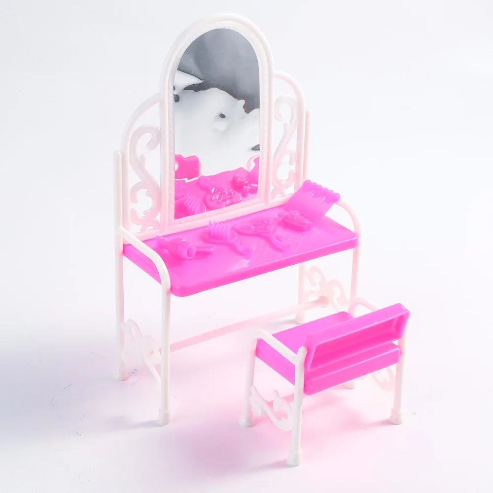 

Mini Furniture Floral Sofa Bed Dresser Hangers Super Combination Doll Accessories Pretend Play Living Room Toys Girl Gifts