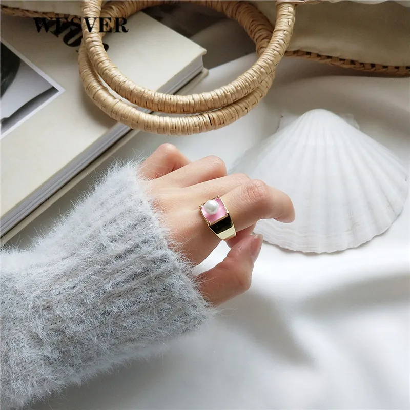 WFSVER женское кольцо из золота и серебра 925 пробы модное в Корейском стиле с