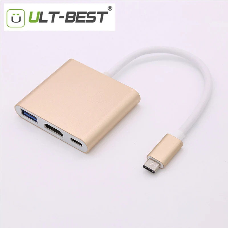 Кабель переходник ult best с USB 3 1 типа C на HDMI 0 F для Macbook 12 дюймов Chromebook Pixel|type-c to type-c|usb