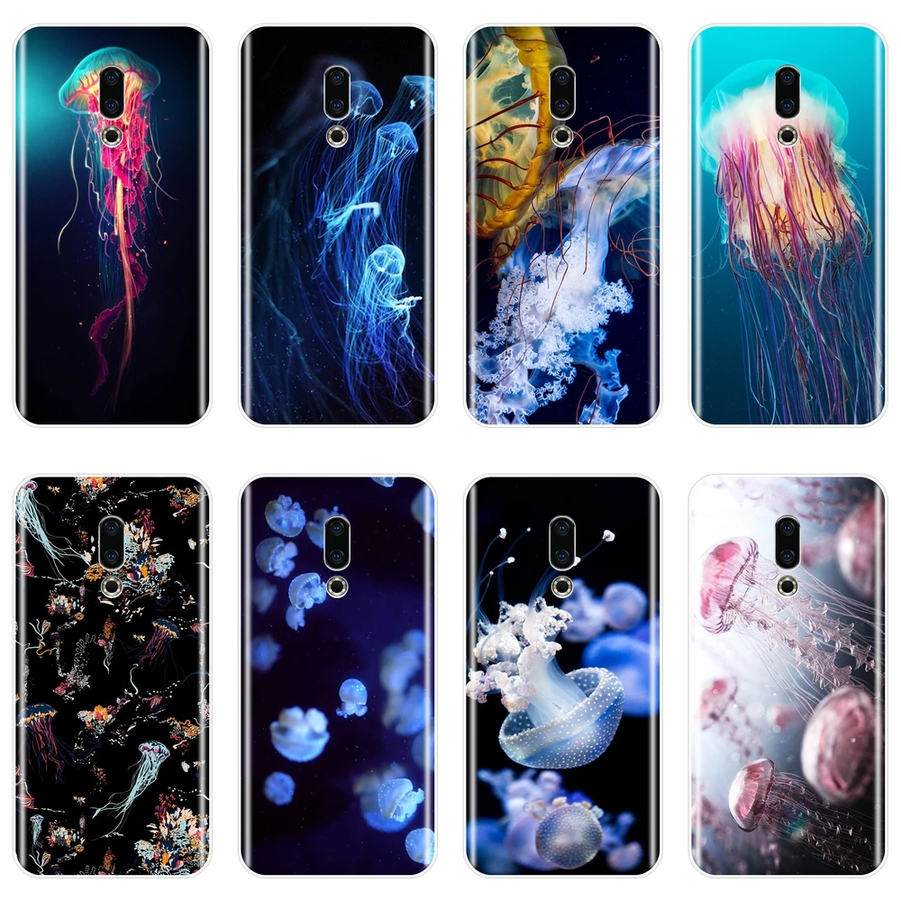 Чехол для телефона Meizu Pro 6 7 Plus U10 U20 силиконовый мягкий чехол с голубой Медузой Ovean