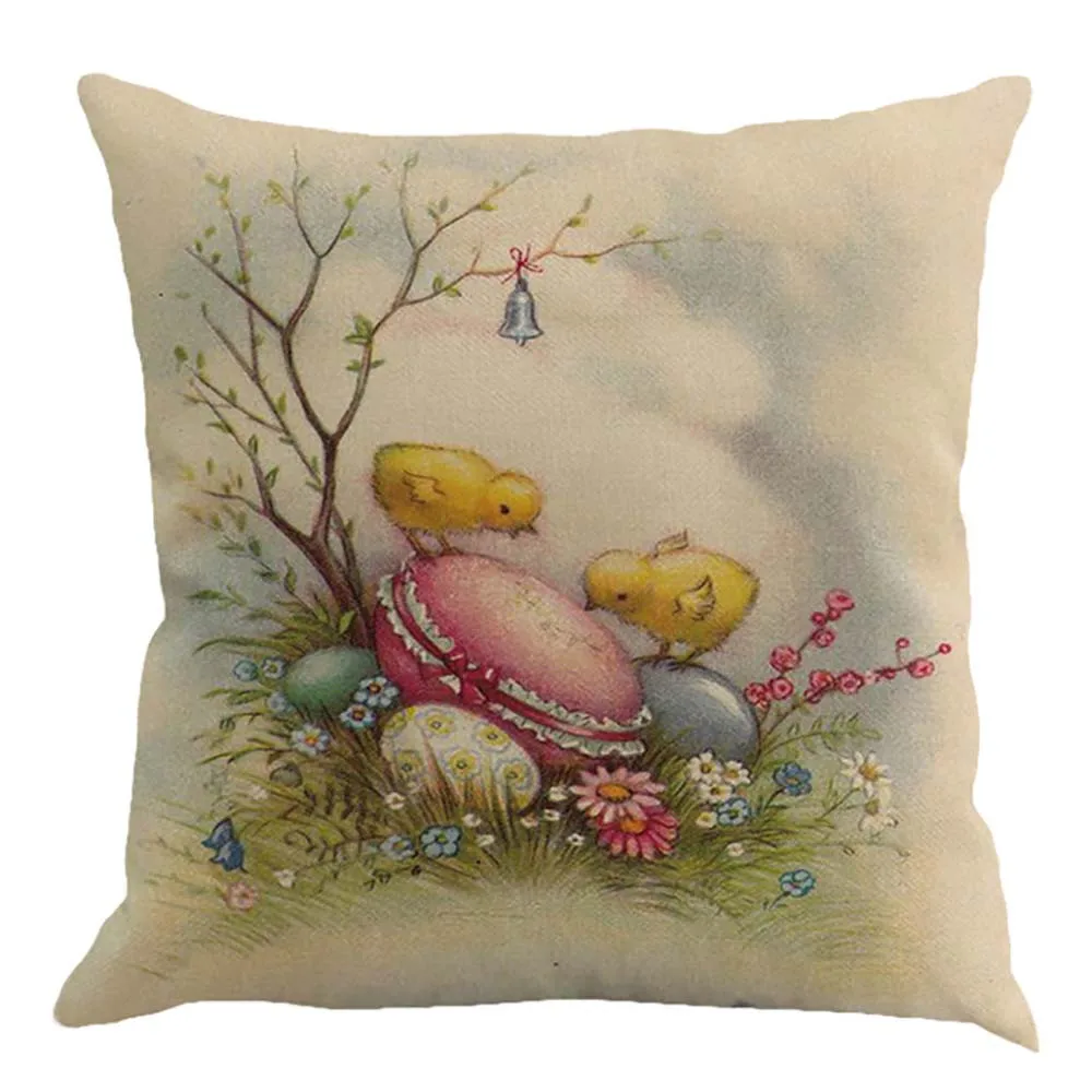 Новинка 2019 наволочки для подушки пасхальные льняные Чехлы дивана кровати