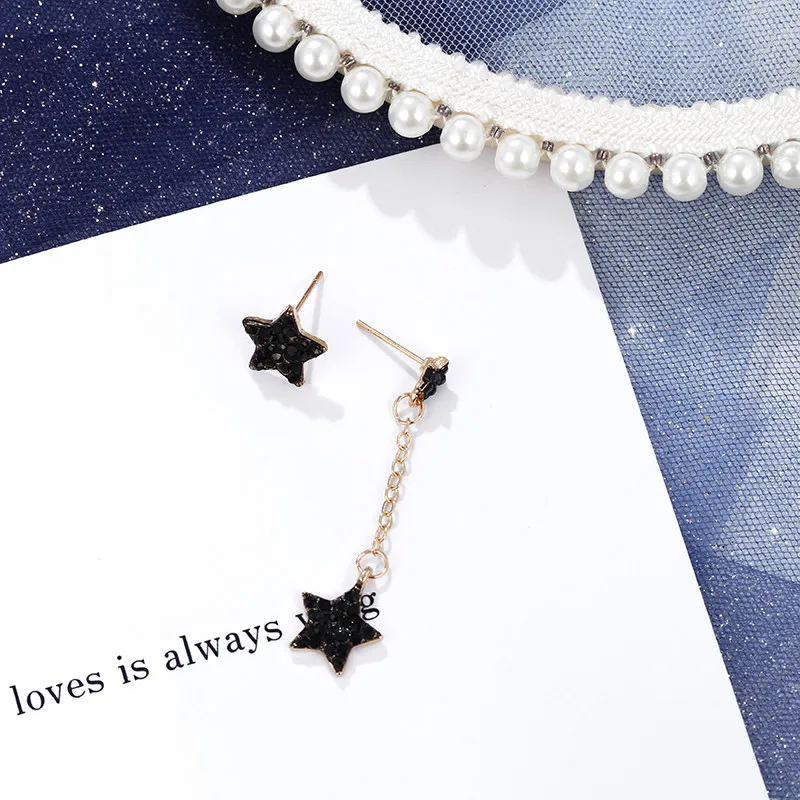 Высококачественные изысканные Асимметричные висячие серьги со звездами