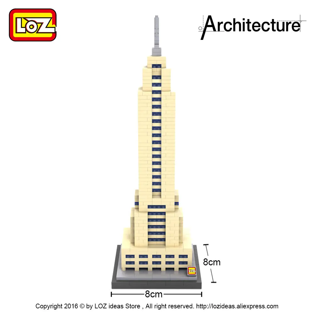 LoZ блоки архитектурная модель строительные кирпичики город Империя State Building Toy