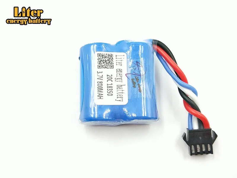 2 шт./лот 3 7 V 800mAh литий ионный аккумулятор для H100 Высокоскоростной RC лодка 18350 2s lipo